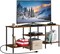 Rustic Brown Farmhouse TV Stand with Charging Station - 45" Media Console for TVs up to 50 Inches, Power Outlets, USB Ports & Storage Shelves, Multi-Functional Furniture for Living Room/Bedroom